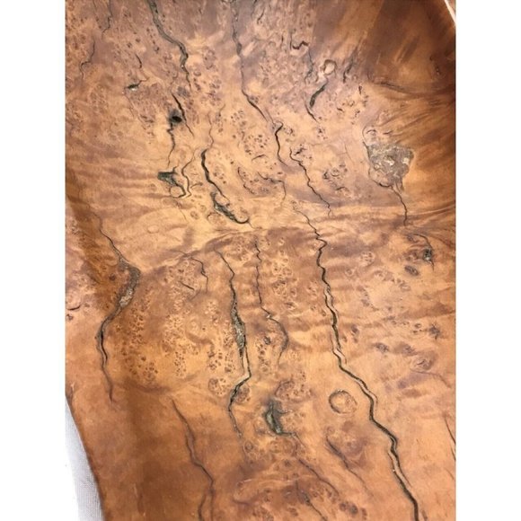 Vintage Wood Art Bowl Banks Peninsula Broadleaf New Zealand Signed 2001 22” - Picture 6 of 8